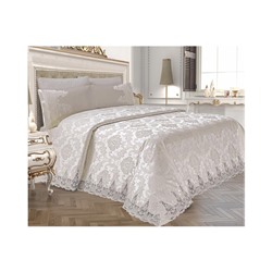 Комплект Постельного Белья с Покрывалом 240x260 см ЕВРО 2 сп.Pike Set Le Jardin D'OR