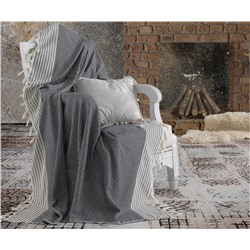 Накидка на Диван 170x220 см. 100% Хлопок Keten Etnik Siyah