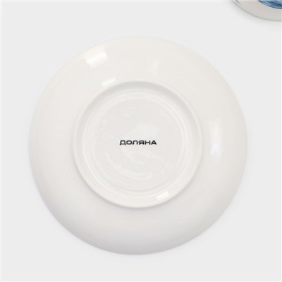 Сервиз чайный Доляна «Звёздная ночь», 12 предметов: 6 чашек 250 мл, 6 блюдец d=15 см, фарфор