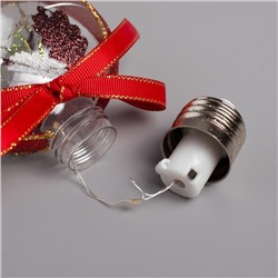 Набор ёлочных шаров Luazon Lighting, 3 шт, от батареек, свечение тёплое белое