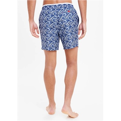 Wave Print Swim Shorts