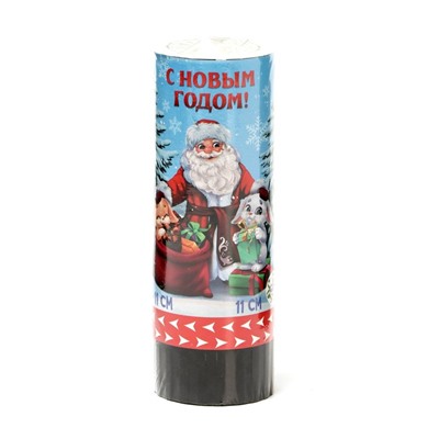 Хлопушка пружинная поворотная «С новым годом!» 11 см