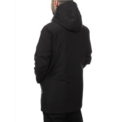 8891 BLACK Куртка мужская зимняя облегченная (130 гр. холлофайбер)
