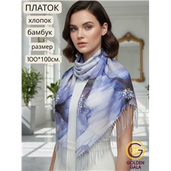 Платок с кистями цветочный принт 3D  Арт: С2512/08