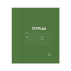 Тетрадь 12 листов в узкую линию Calligrata «Однотонная Классика. Эконом», серые листы, МИКС