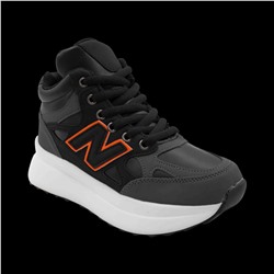 Кроссовки на меху В941-4 черно серые