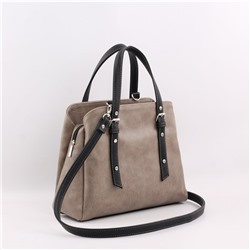 Сумка 166 македония тауп+черный ХИТ продаж