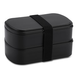 Ланч-бокс с приборами Food Time, 1 л, черный