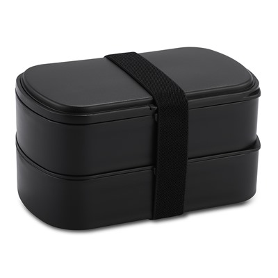 Ланч-бокс с приборами Food Time, 1 л, черный