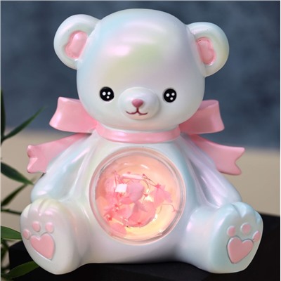 Ночник «Teddy bear», white (11 см), пластик