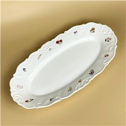 109-209 Овальное блюдо 39,5х24,5х5см КРОКУС в под.уп.(х6)Фарфор