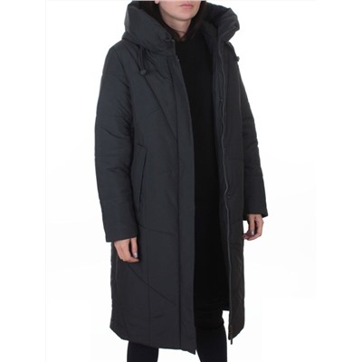 A616 DK. GRAY Пальто зимнее женское (верблюжья шерсть, +120 гр. холлофайбер)