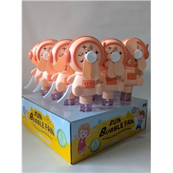 Портативный механический ручной вентилятор «Sweet astronaut», pink, шоу-бокс 12 шт.