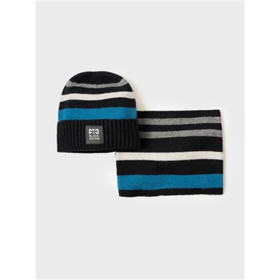 Комплект для мальчика: шапка, снуд