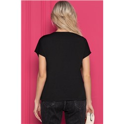 Футболка "Vogue" (черная) Б8522