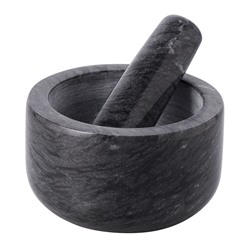 Ступка Marm, 12,7х7,6 см, черный мрамор
