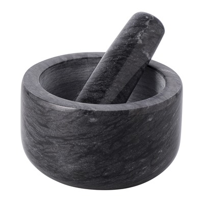Ступка Marm, 12,7х7,6 см, черный мрамор