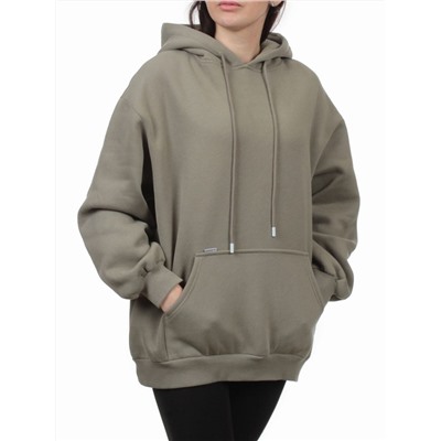 2610 GRAY GREEN Толстовка женская (85% хлопок, 10% полиэстер, 5% спандекс)