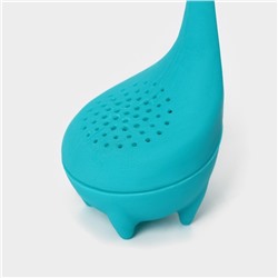 Ситечко для чая «Динозавр», 14.5 см, цвет бирюзовый