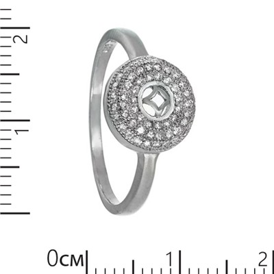 Кольцо 'Диск' с фианитами ТФКН.145ФТ-
