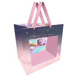 Пакет подарочный 23*18*10см MESHU "Sweets" с окошком MS_51935/12/Китай