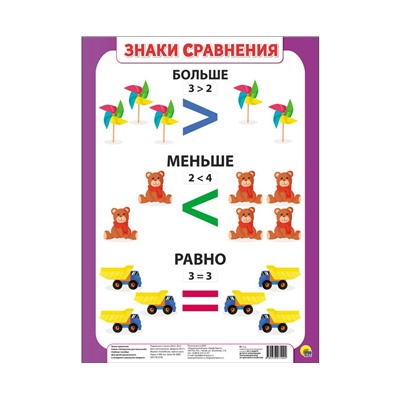 ШПАРГАЛКИ ДЛЯ МАЛЫШЕЙ. ЗНАКИ СРАВНЕНИЯ