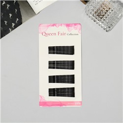 Невидимки для волос «Классика», набор 40 шт., 6 см, чёрные