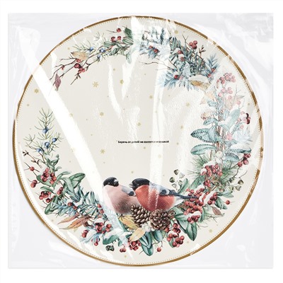 НАБОР ПОДСТАНОВОЧНЫХ САЛФЕТОК "СНЕГИРИ" ИЗ 2 ШТ., ДИАМЕТР=38 СМ