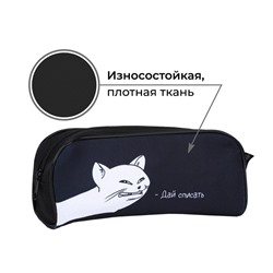 Пенал школьный текстильный «Дай списать», 20×8×4 см