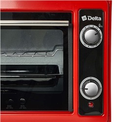 Духовка электрическая 1300 Вт 37 л DELTA D-0122 красная