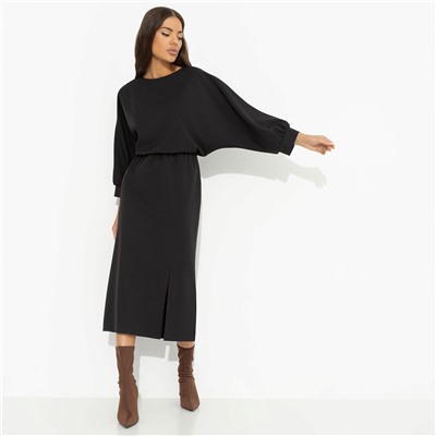 Платье из костюмной ткани, Ты входишь–мода замирает (черное)