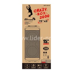 Колонка 15" (30-55 CRAZY BOX 2000) динамик 2шт/15" ElTRONIC с TWS