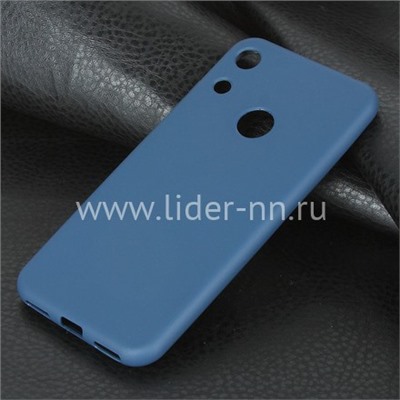 Задняя панель для Huawei Honor  8A/Y6 2019 Силикон матовый (синяя)