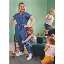 Girls Stripe Sleeveless Culotte Jumpsuit (4-13yrs)