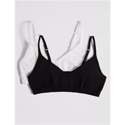 2pk Seamfree Cropped Tops (9-16 Yrs)