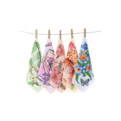 Акция “Цветы” Салфетки 5 шт. Микрофибра