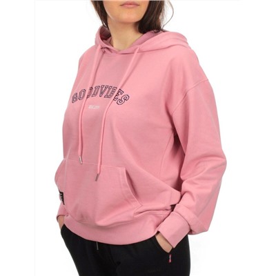A-06 PINK Худи женское (85% хлопок, 15% полиэстер)