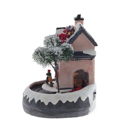 GAEM Фигурка декоративная "Рождество" (4 мелодии, подсвет, движ, 3xAA н/п, +USB), L19 W18 H22 см