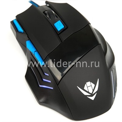 Мышь проводная NAKATOMI игровая Gaming MOG-21U 7 кнопок (черная)