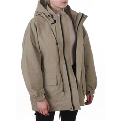 3096 GREY/GREEN Куртка демисезонная женская (100 гр. холлофайбер)