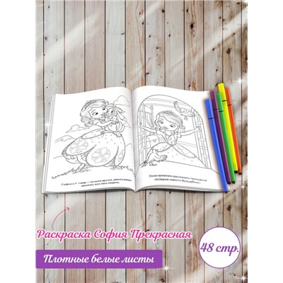 Комплект Раскраски с фломастерами София прекрасная W0109