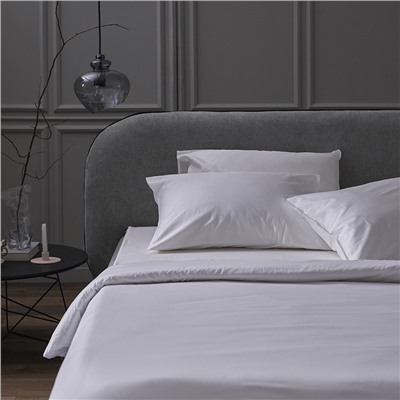 Комплект постельного белья из плотного сатина белого цвета из коллекции Essential, 150х200 см