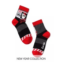 Новогодние носки "Санта-Клаус" с пушистой нитью