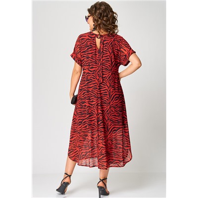 Платье EVA GRANT 7116 красно-черный