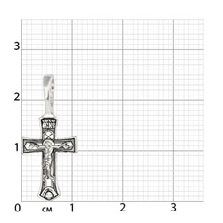 Крест из серебра литье частичное чернение
