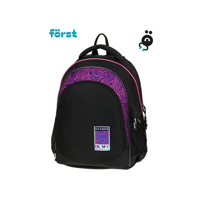 Рюкзак Först F-JUNIOR "Chaos" 38*29*18см, 3 отделения, 2 кармана, эргономичная спинка