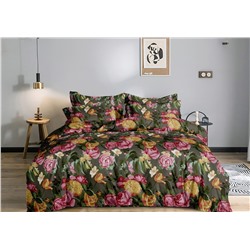 Постельное белье полисатин на молнии / Букет