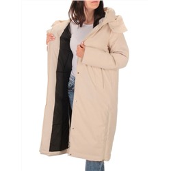 22377 BEIGE Пальто зимнее женское облегченное (150 гр. холлофайбера)