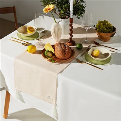 Дорожка SL HOME Gloomy 40×142+/-3 см, лён 100%, плотность 180 г/м²