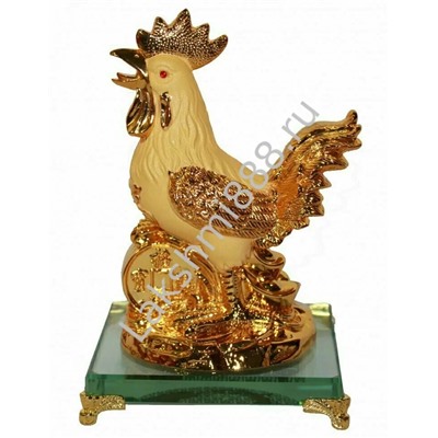 Петух с монетой и слитками (12,5х11,5х19,5 см)